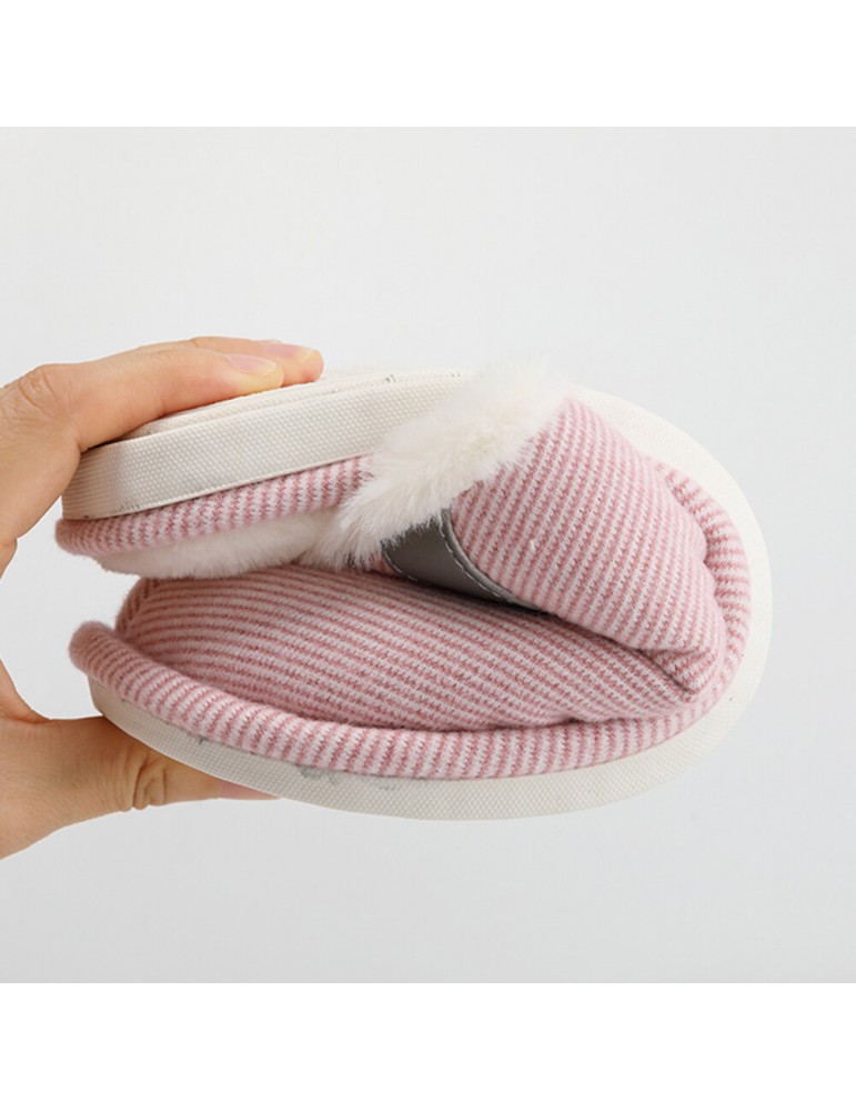 Women Casual Solid Color Closed Toe Flat Comfortable Warm Home Shoes
