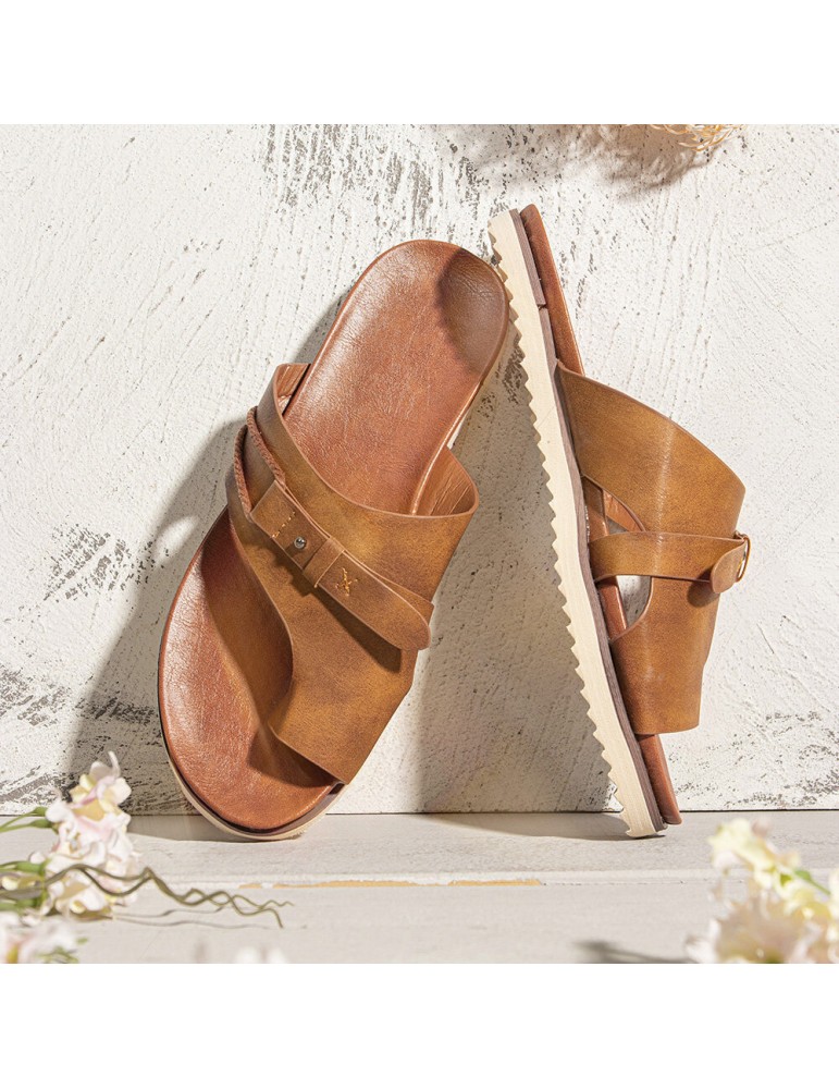 Women Vintage Rivet Woven Laces Solid Clip Toe Flat Casual Slippers